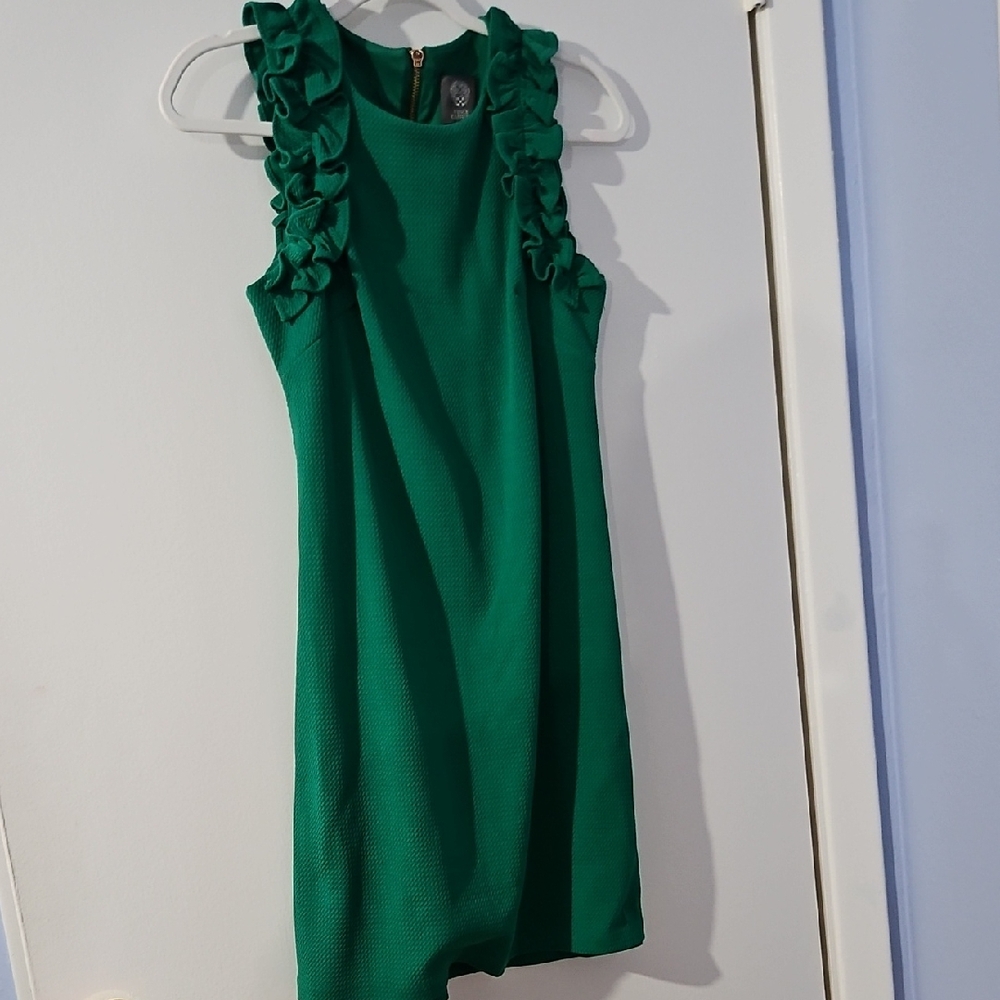 Vince Camuto Emerald Ruffle Dress